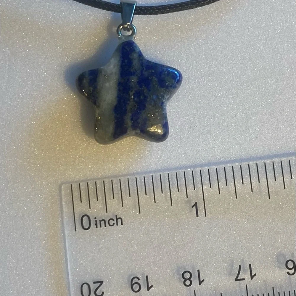 Lapis Lazuli Star Pendant Necklace - Picture 3 of 8